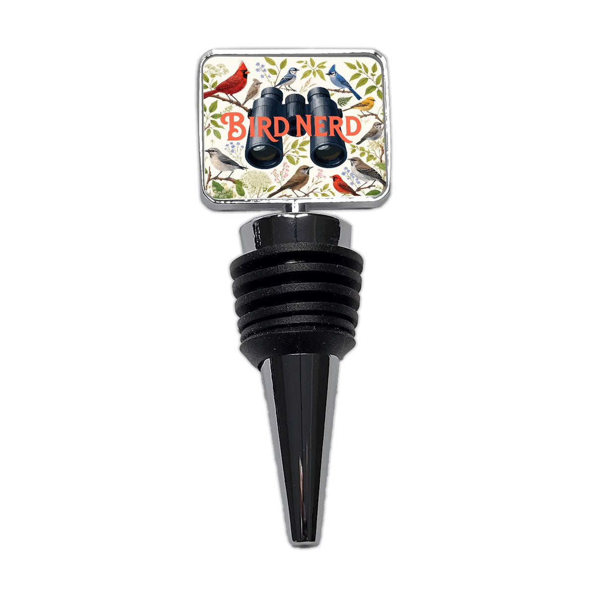 Bird Nerd Binoculars Birdwatching Wine Bottle Stopper