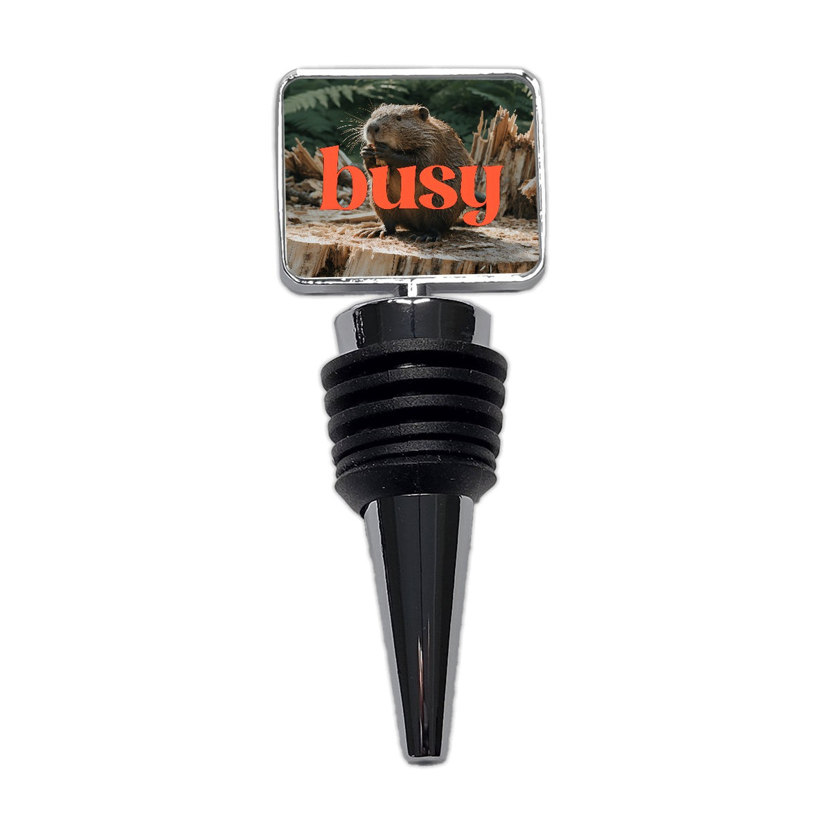 Busy Beaver Funny Wine Bottle Stopper