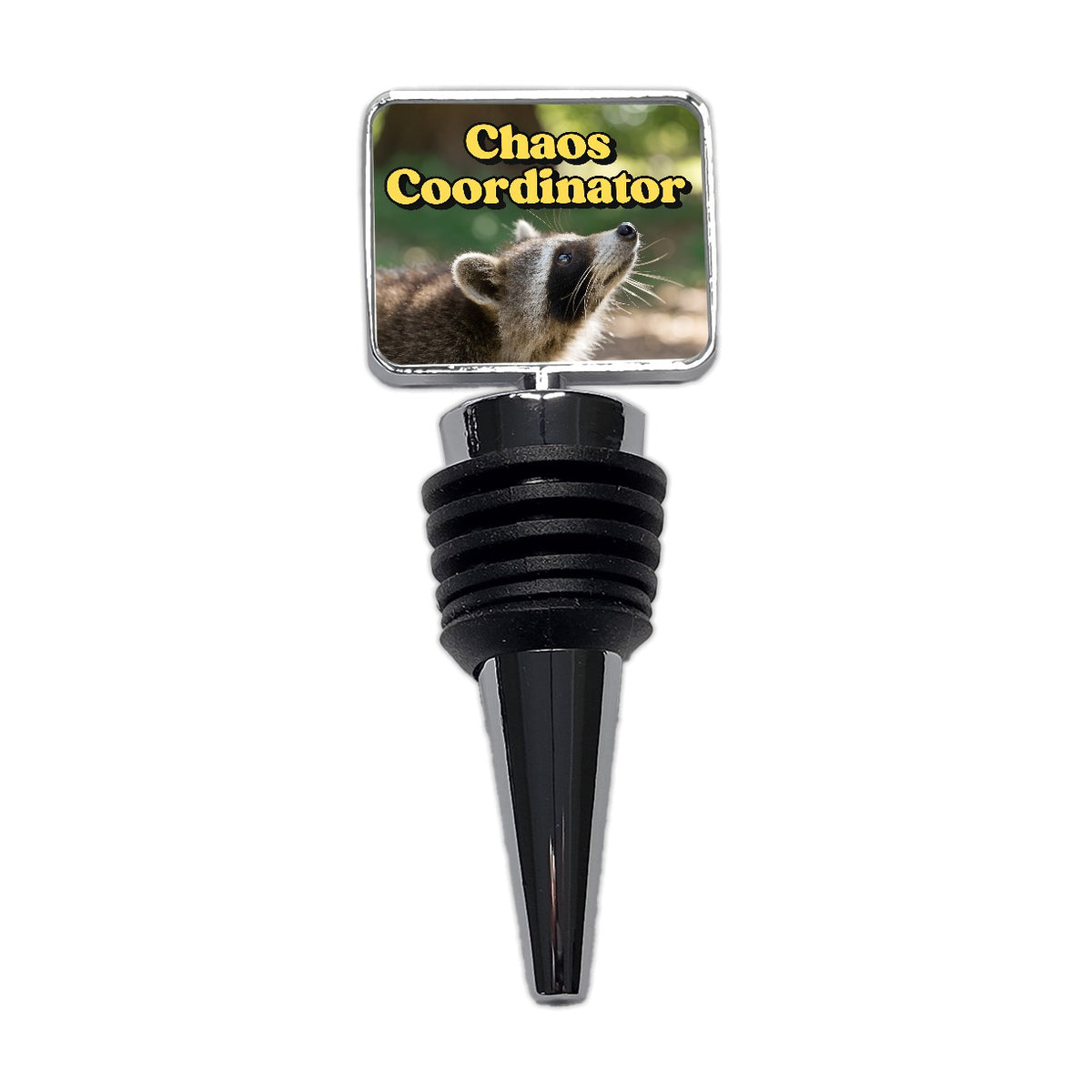 Chaos Coordinator Raccoon Funny Wine Bottle Stopper