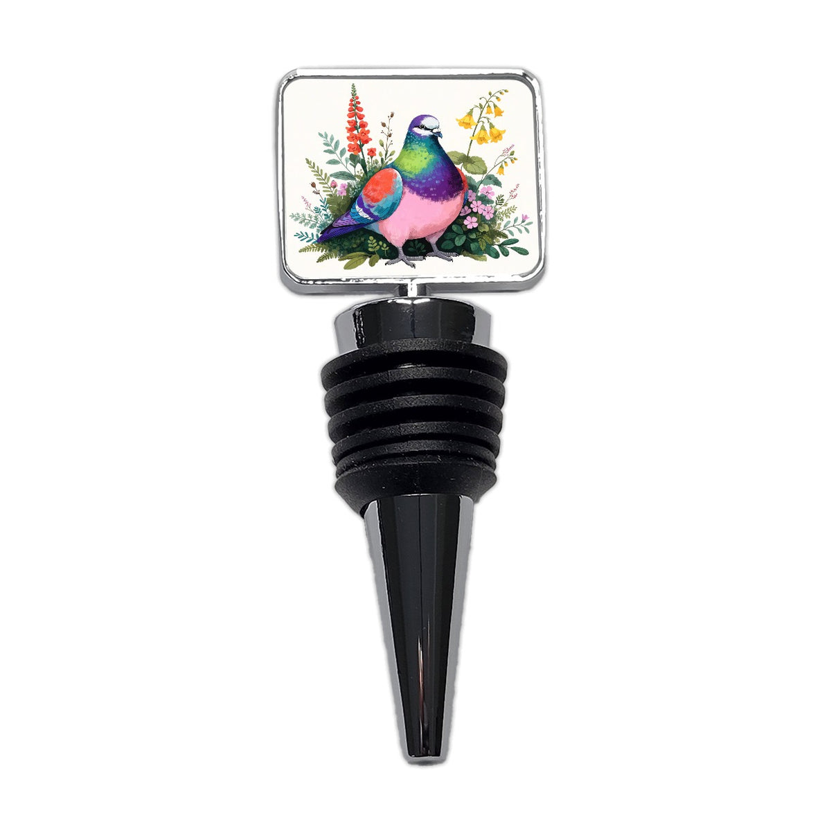 Charming Plump Pigeon Wine Bottle Stopper