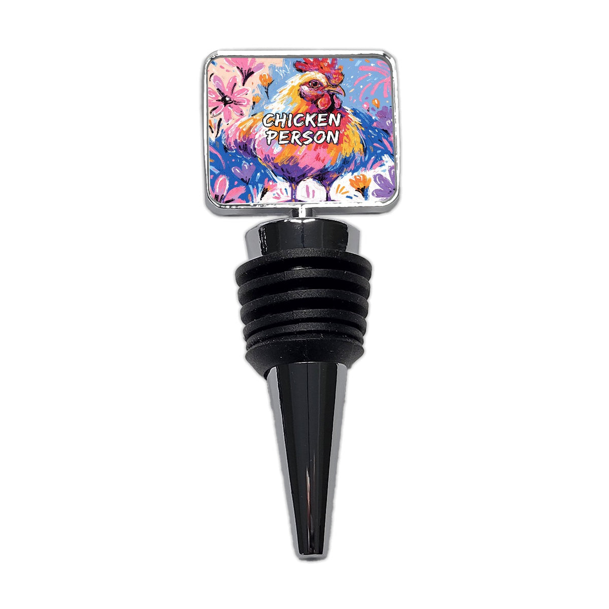 Chicken Person Funny Wine Bottle Stopper