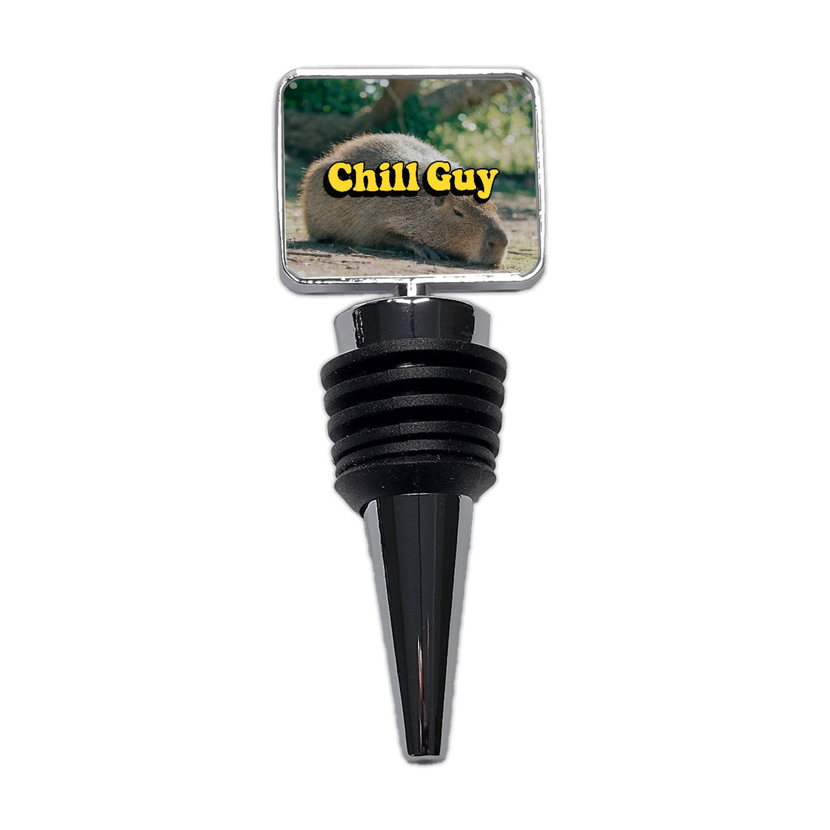 Chill Guy Capybara Funny Wine Bottle Stopper