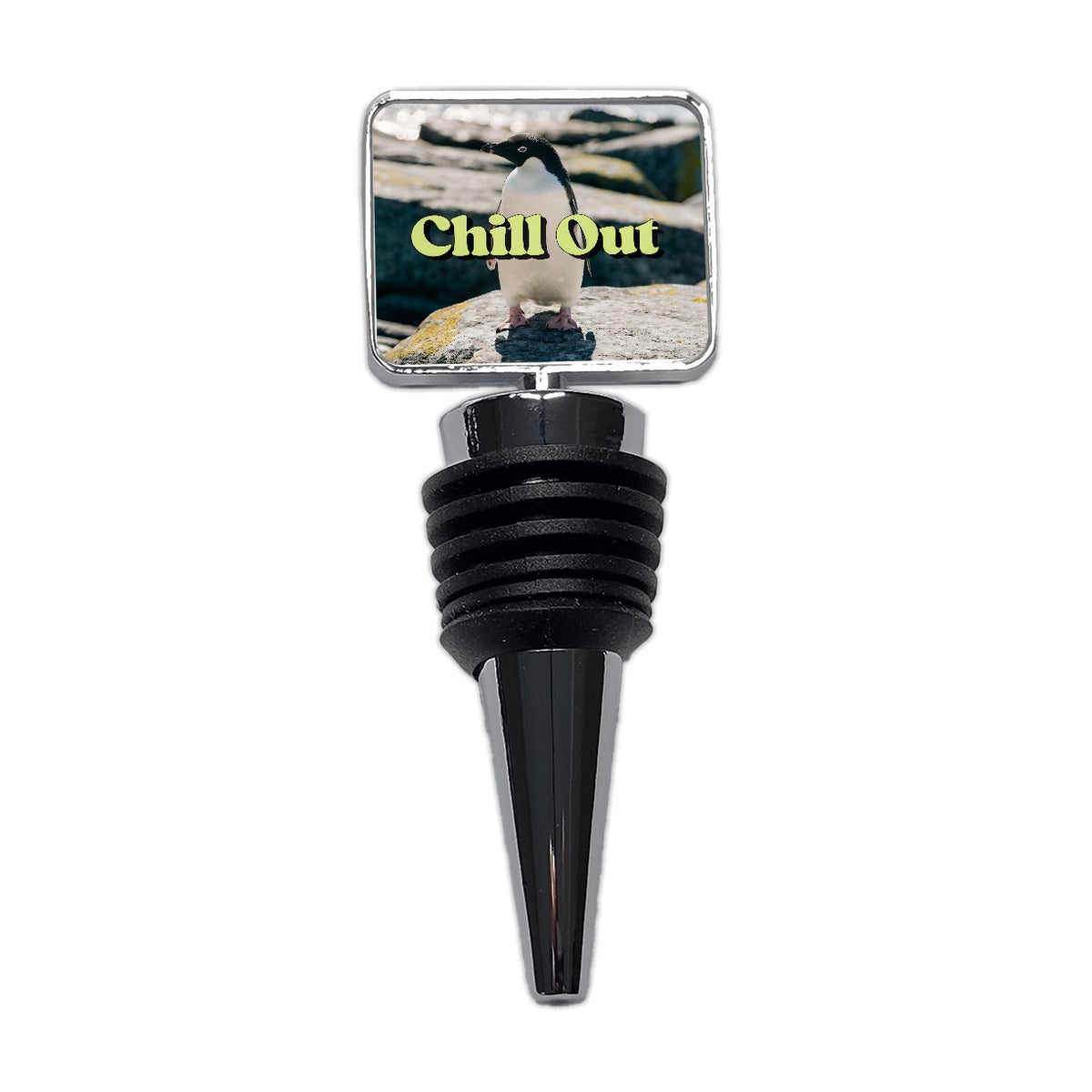 Chill Out Penguin Funny Wine Bottle Stopper
