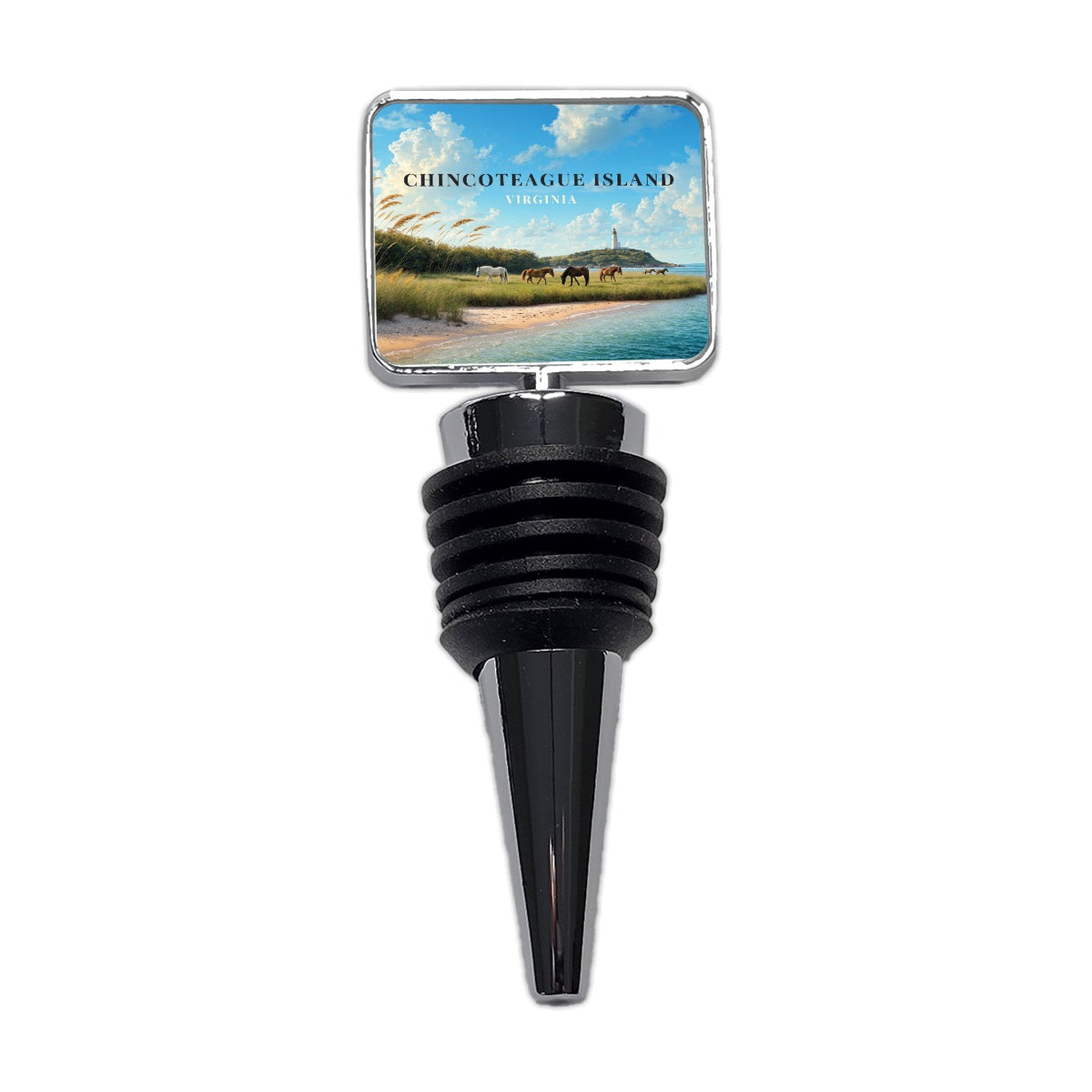 Chincoteague Island Virginia Travel Wine Bottle Stopper