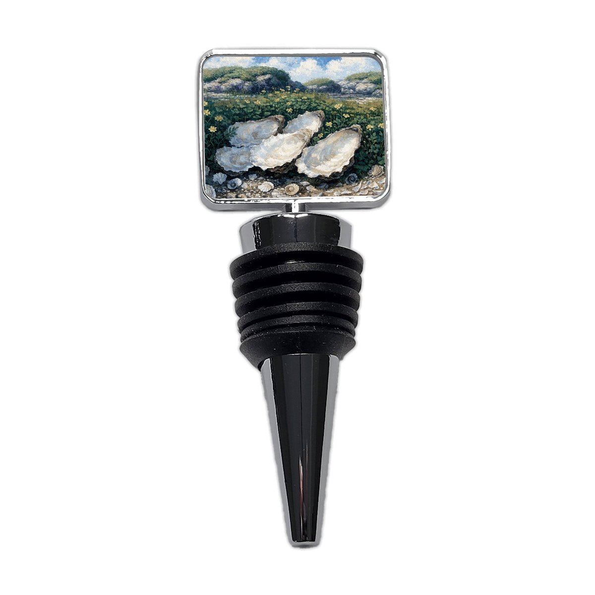 Coastal Oysters Shells Wine Bottle Stopper