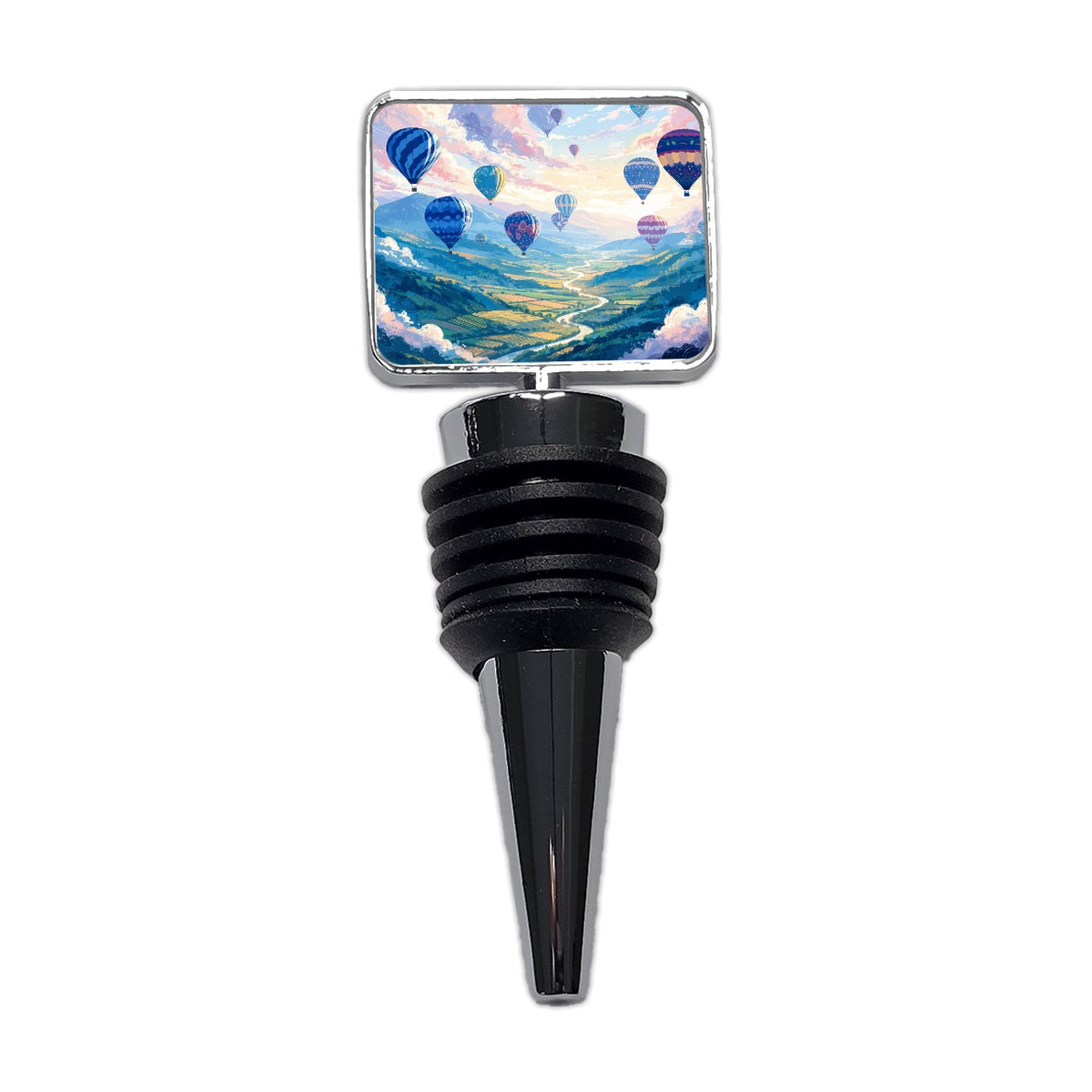 Colorful Hot Air Balloons Wine Bottle Stopper