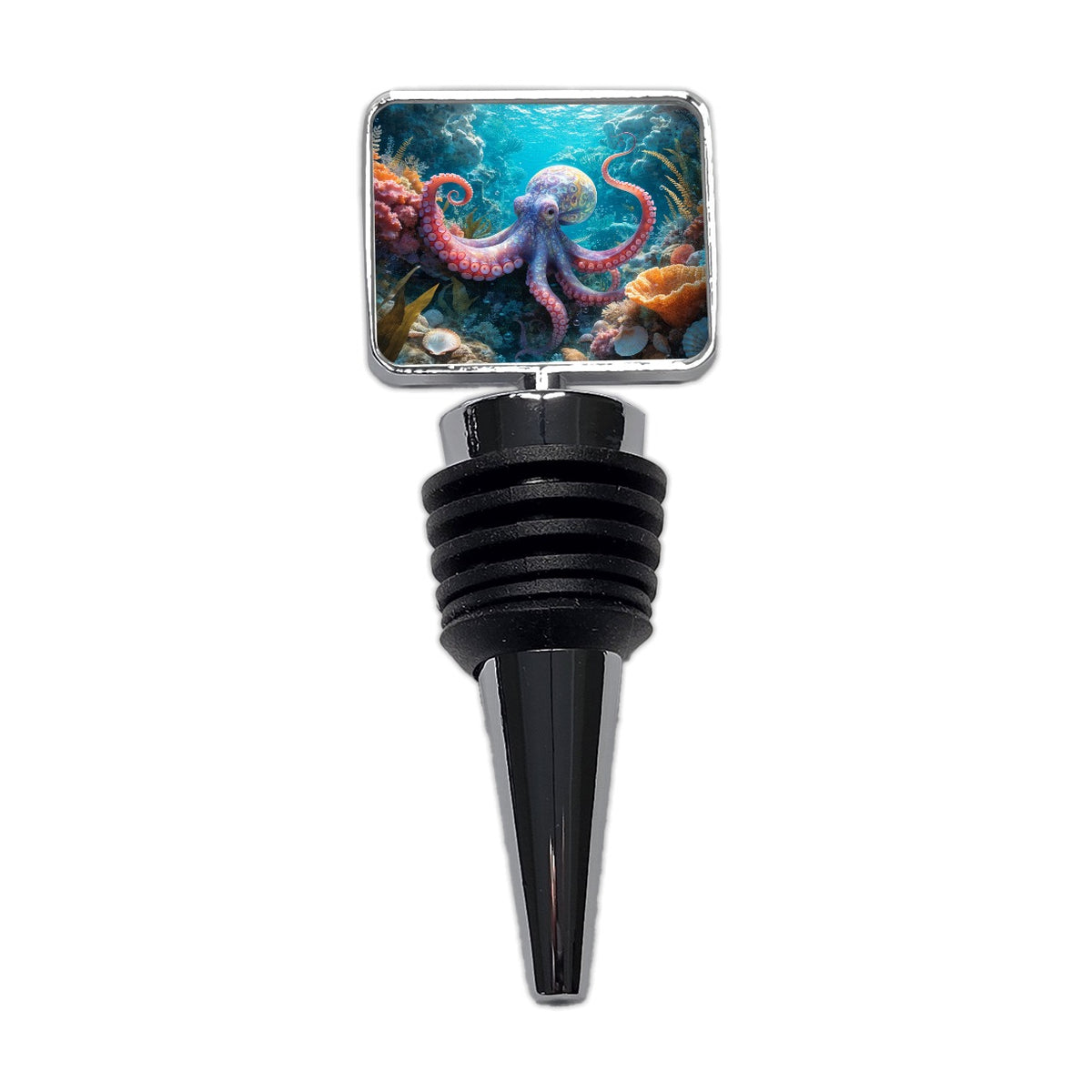 Colorful Octopus Reef Wine Bottle Stopper