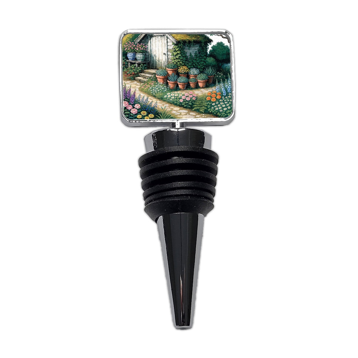 Cottage Garden Shed Wine Bottle Stopper