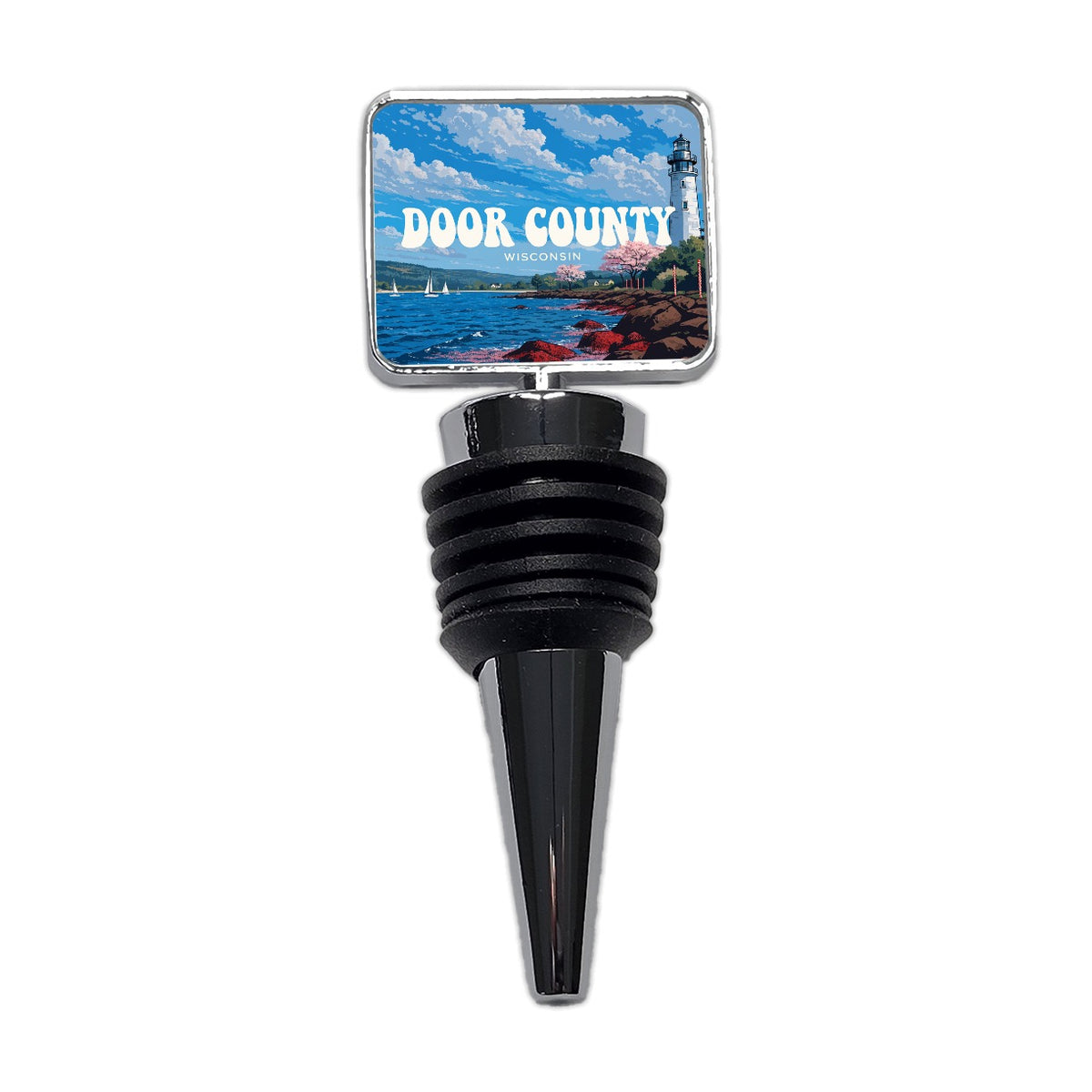 Door County Wisconsin Travel Wine Bottle Stopper
