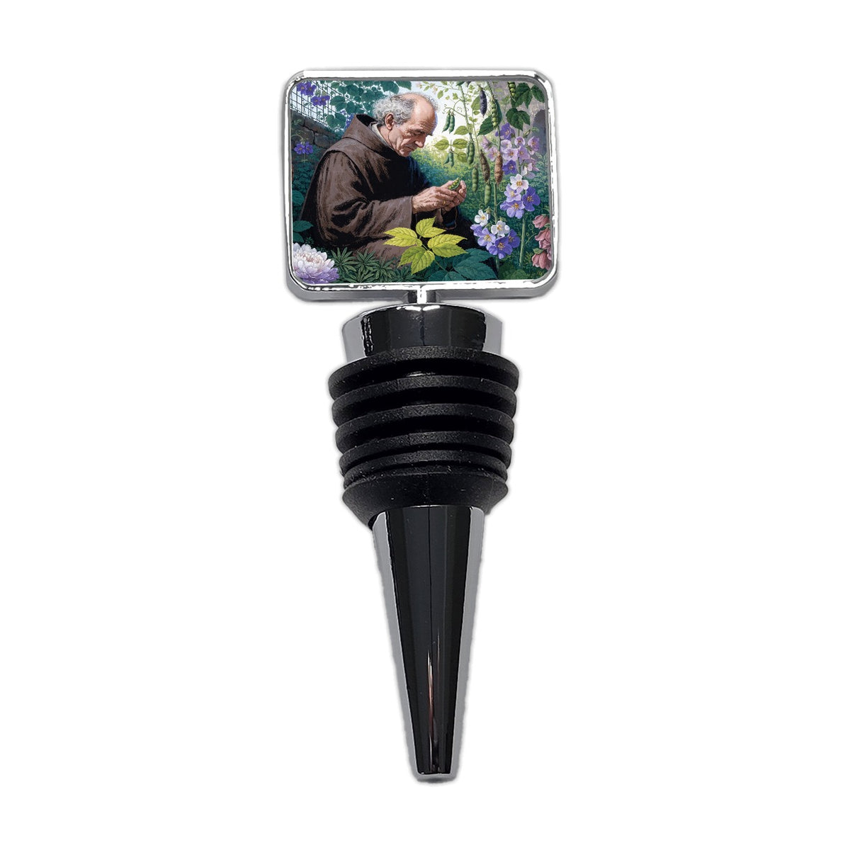 Gregor Mendel Geneticist Wine Bottle Stopper