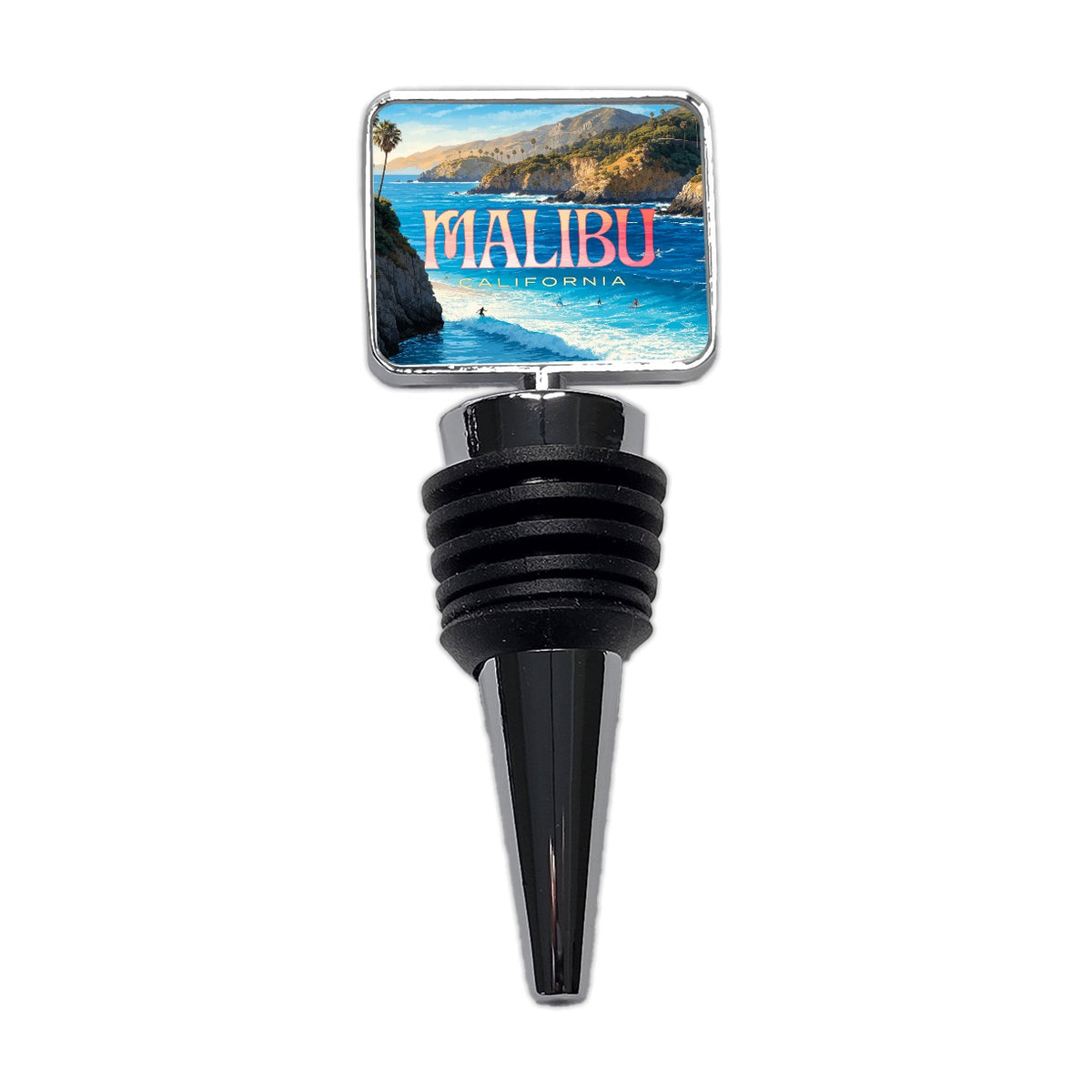 Malibu California Travel Ocean Wine Bottle Stopper