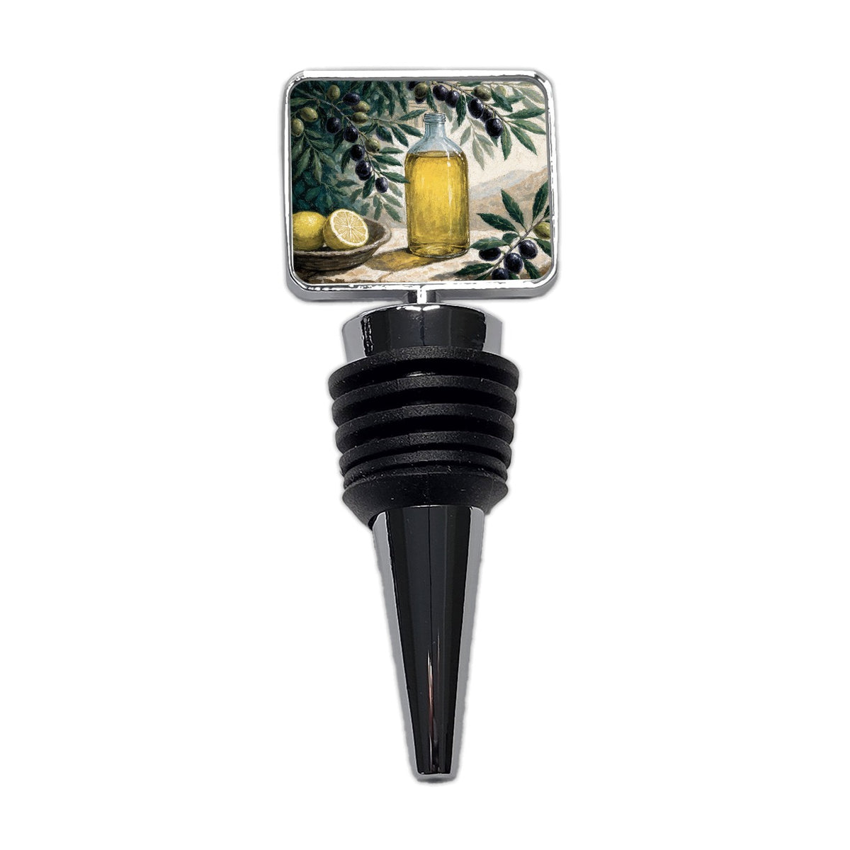 Mediterranean Olive Oil Wine Bottle Stopper