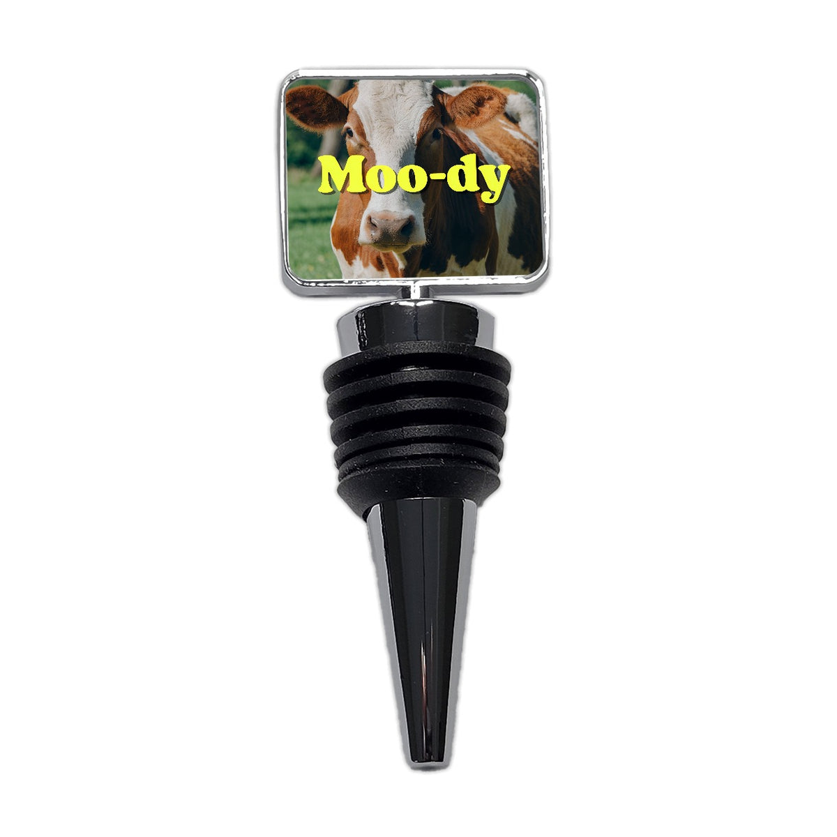 Moody Cow Funny Wine Bottle Stopper