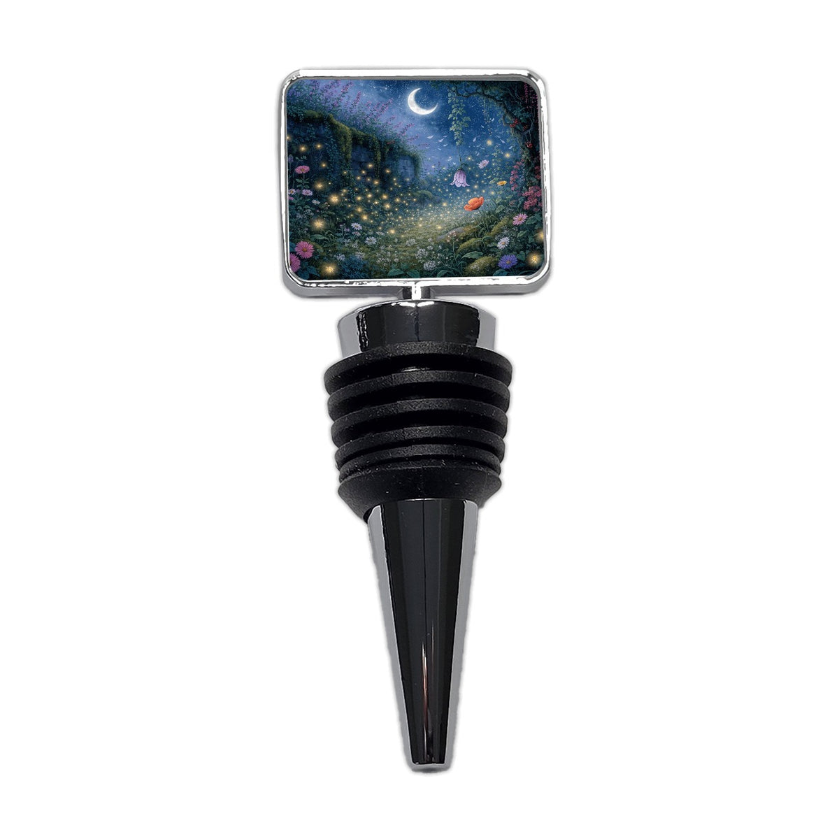 Moonlit Firefly Garden Wine Bottle Stopper