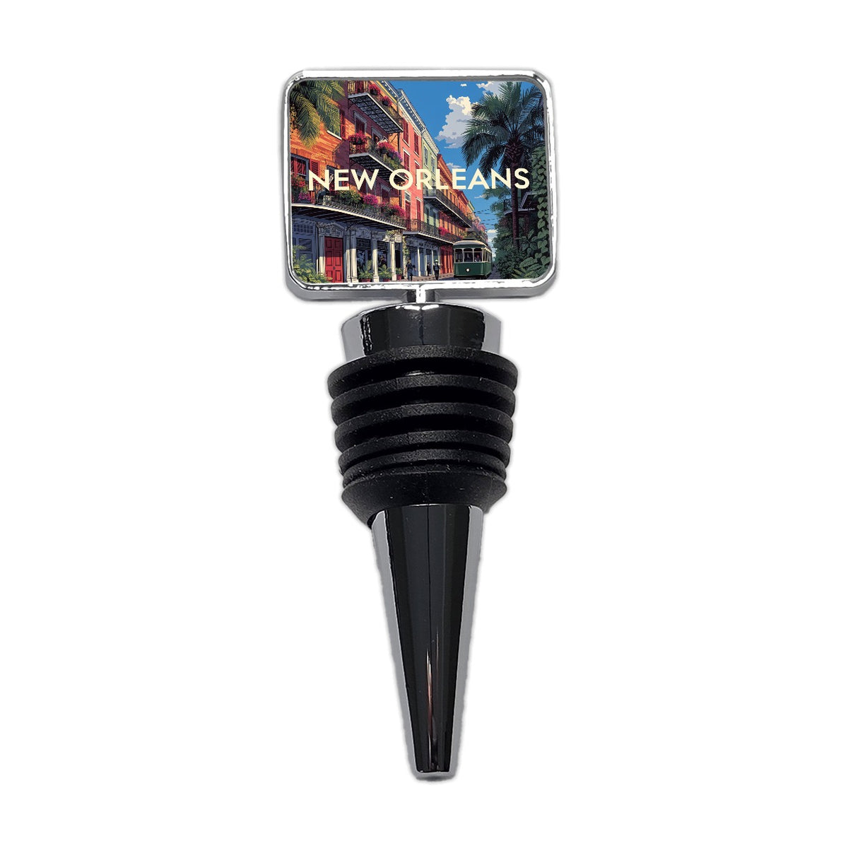 New Orleans Louisiana Travel Wine Bottle Stopper