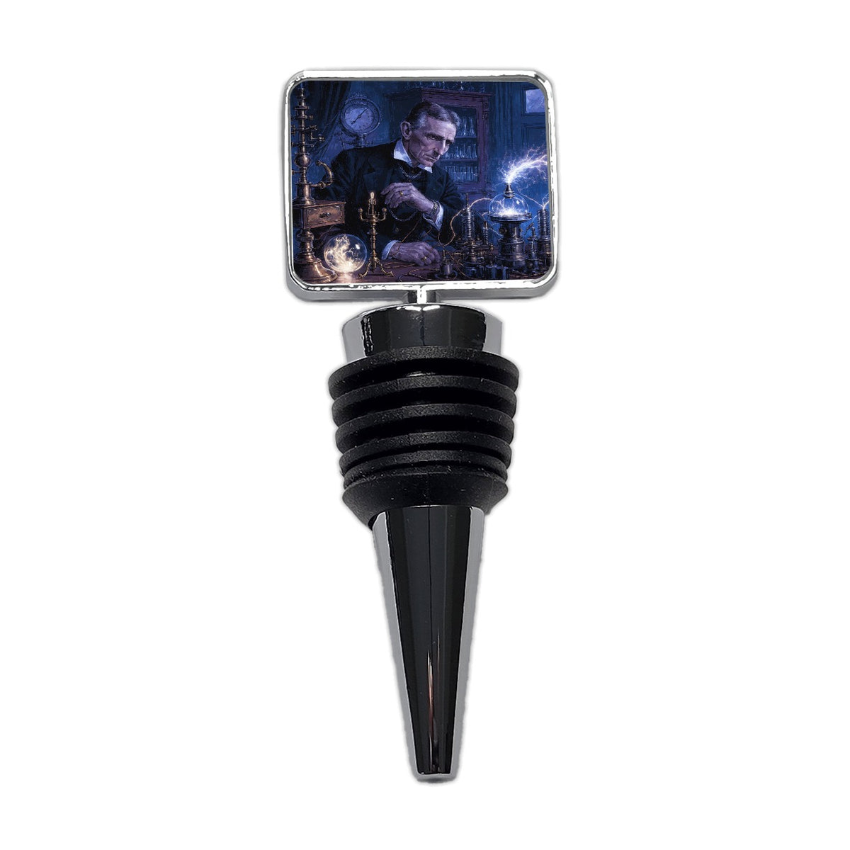 Nikola Tesla Inventor Wine Bottle Stopper