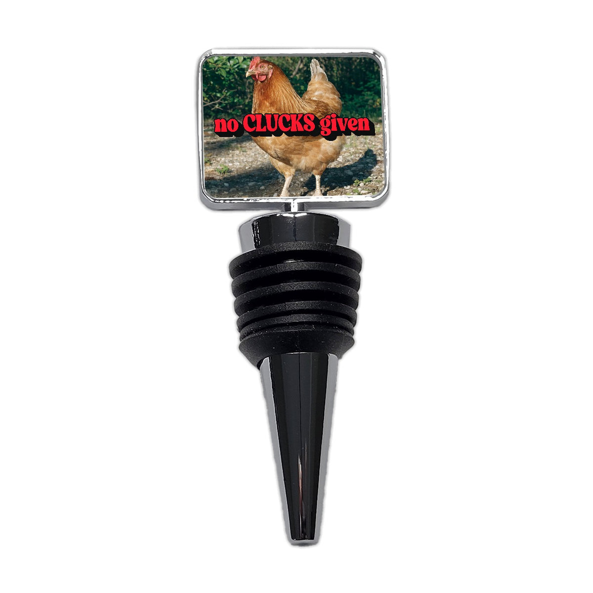 No Clucks Given Chicken Funny Wine Bottle Stopper