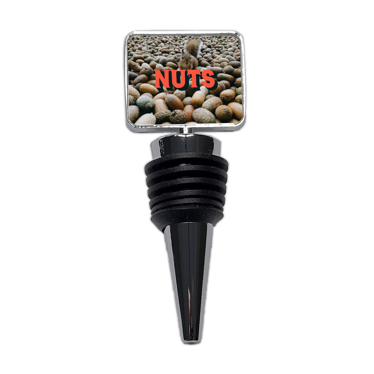 Nuts Funny Squirrel Photo Wine Bottle Stopper