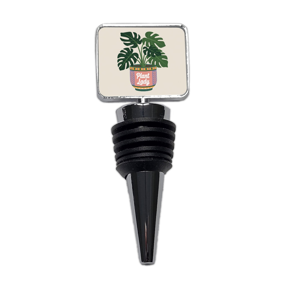 Plant Lady Monstera Wine Bottle Stopper