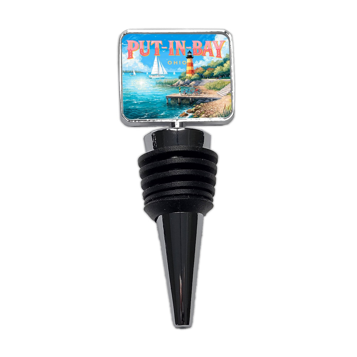 Put-in-Bay Ohio Travel Wine Bottle Stopper