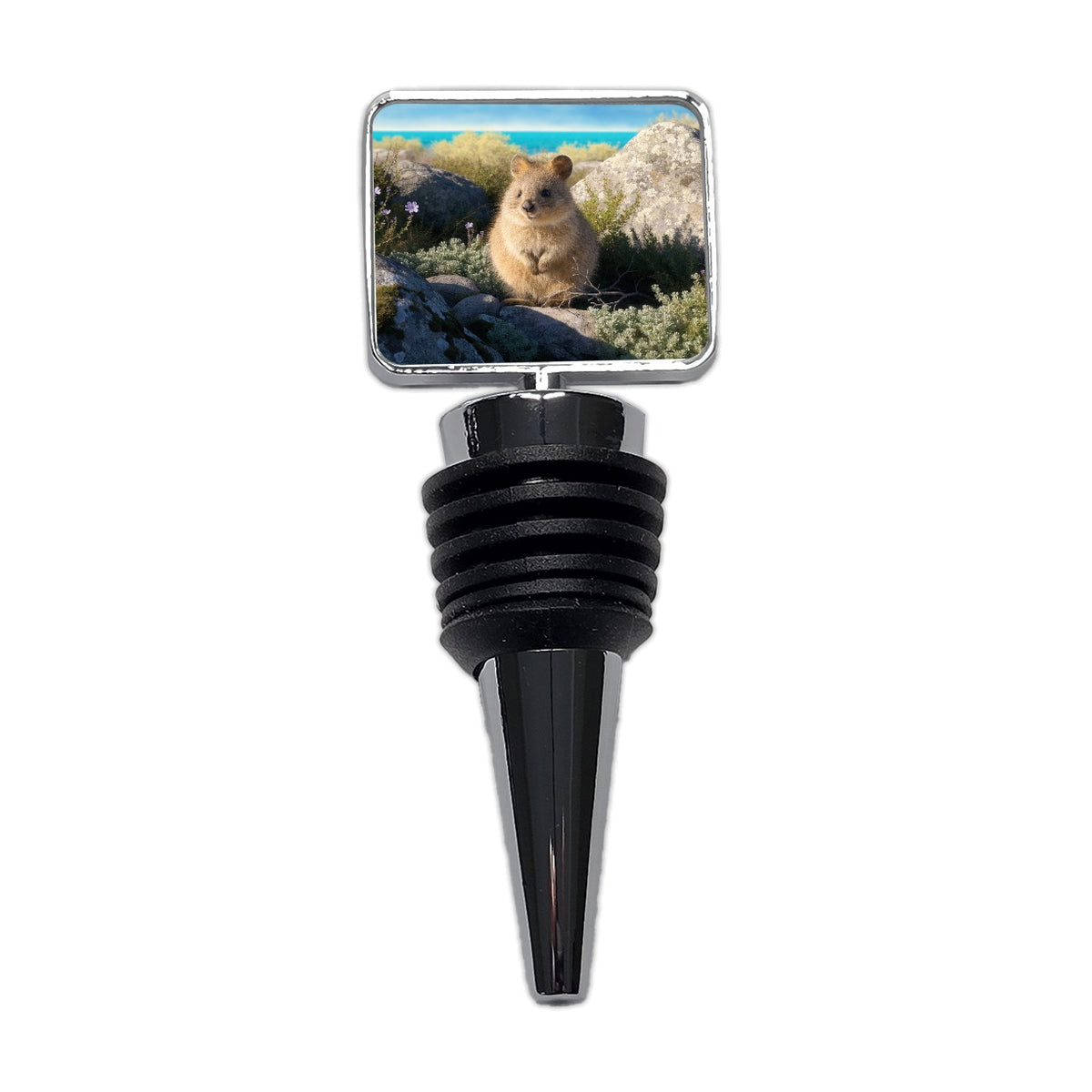 Quokka Island Landscape Wine Bottle Stopper