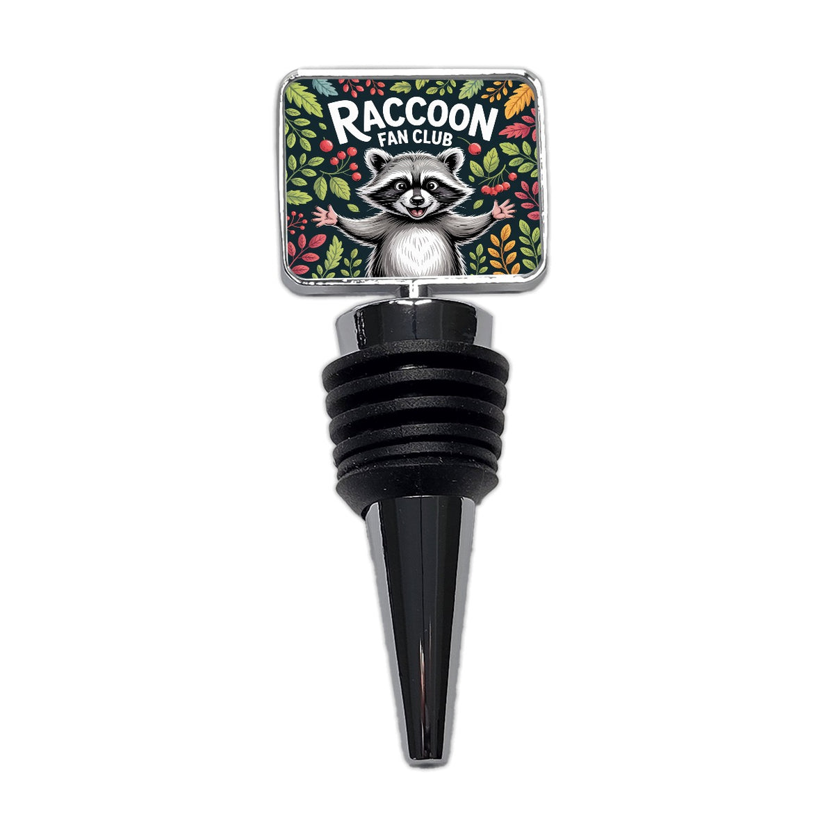 Raccoon Fan Club Mischievous Wine Bottle Stopper