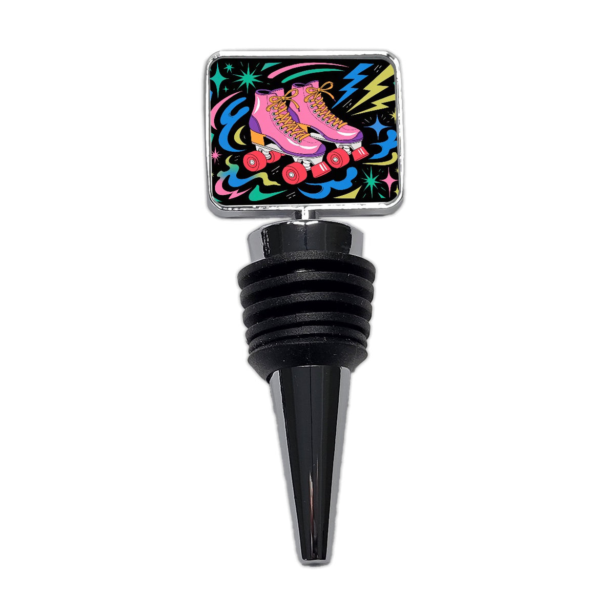 Retro Roller Skates Wine Bottle Stopper