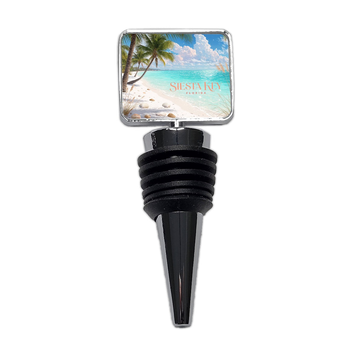 Siesta Key Florida Travel Wine Bottle Stopper