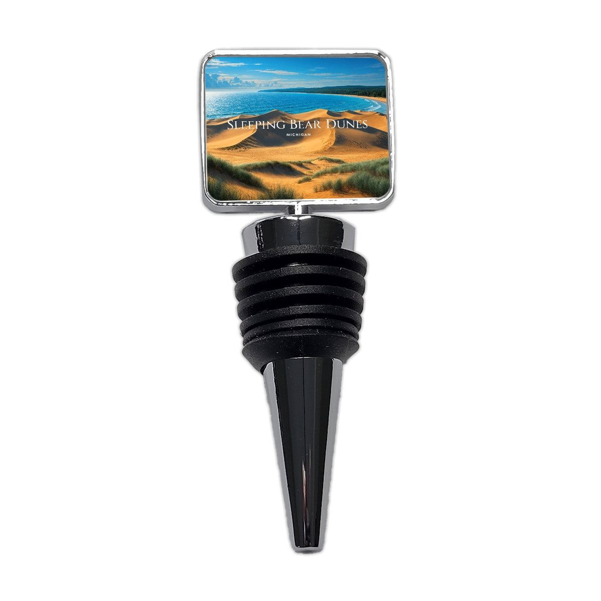 Sleeping Bear Dunes Michigan Travel Wine Bottle Stopper