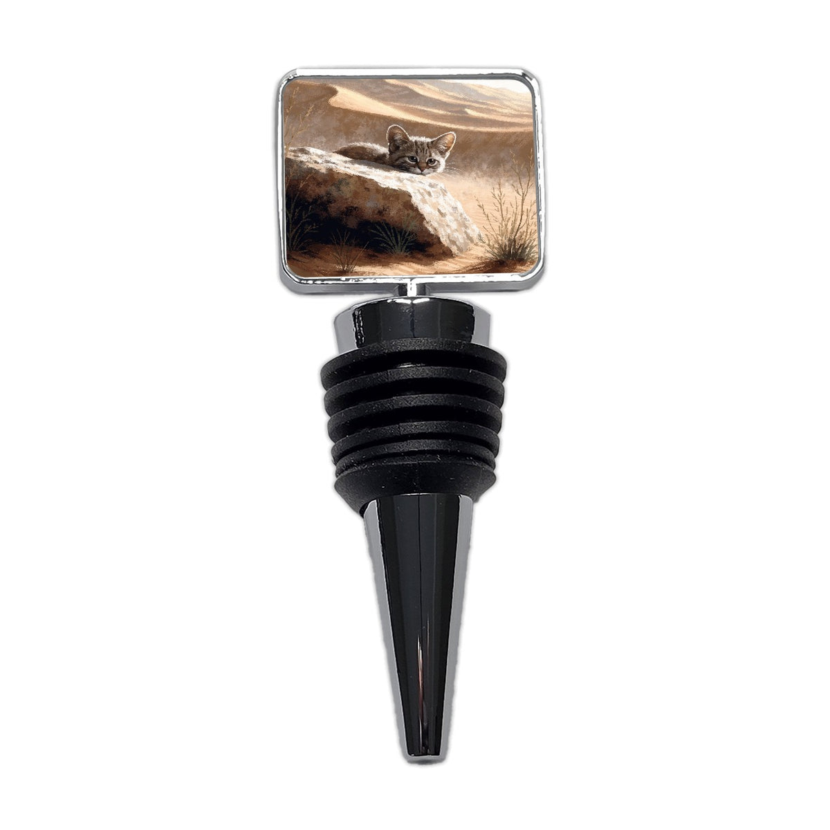 Small Sand Cat Wine Bottle Stopper