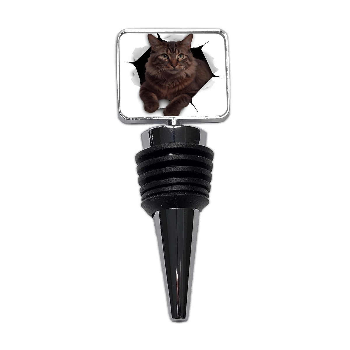 Somali Cat Breakout Wine Bottle Stopper