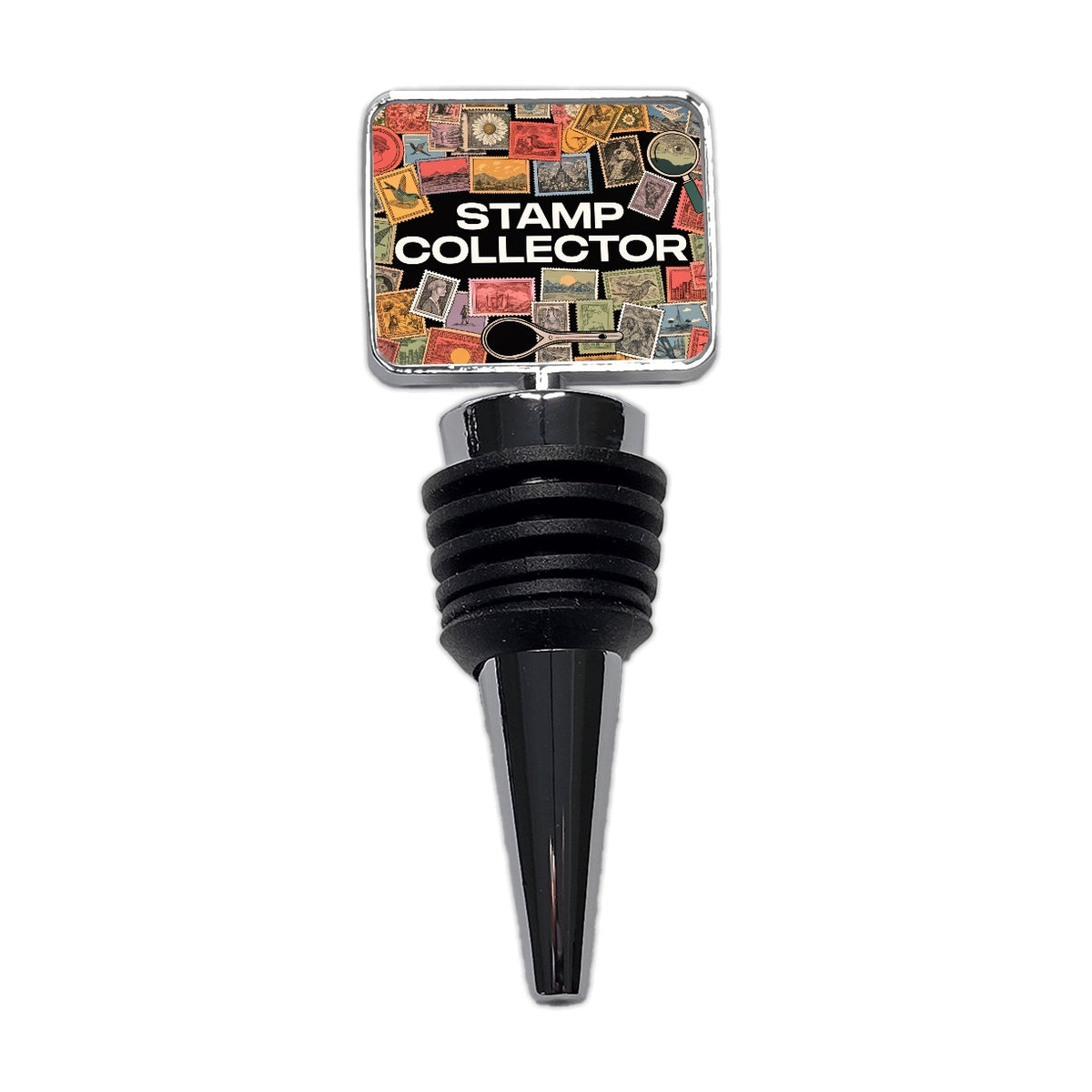 Stamp Collecting Wine Bottle Stopper