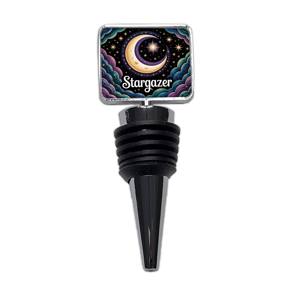 Stargazer Large Crescent Moon Wine Bottle Stopper