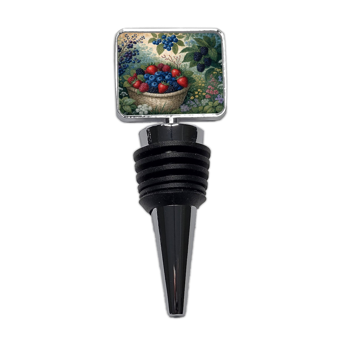 Summer Berry Picking Wine Bottle Stopper