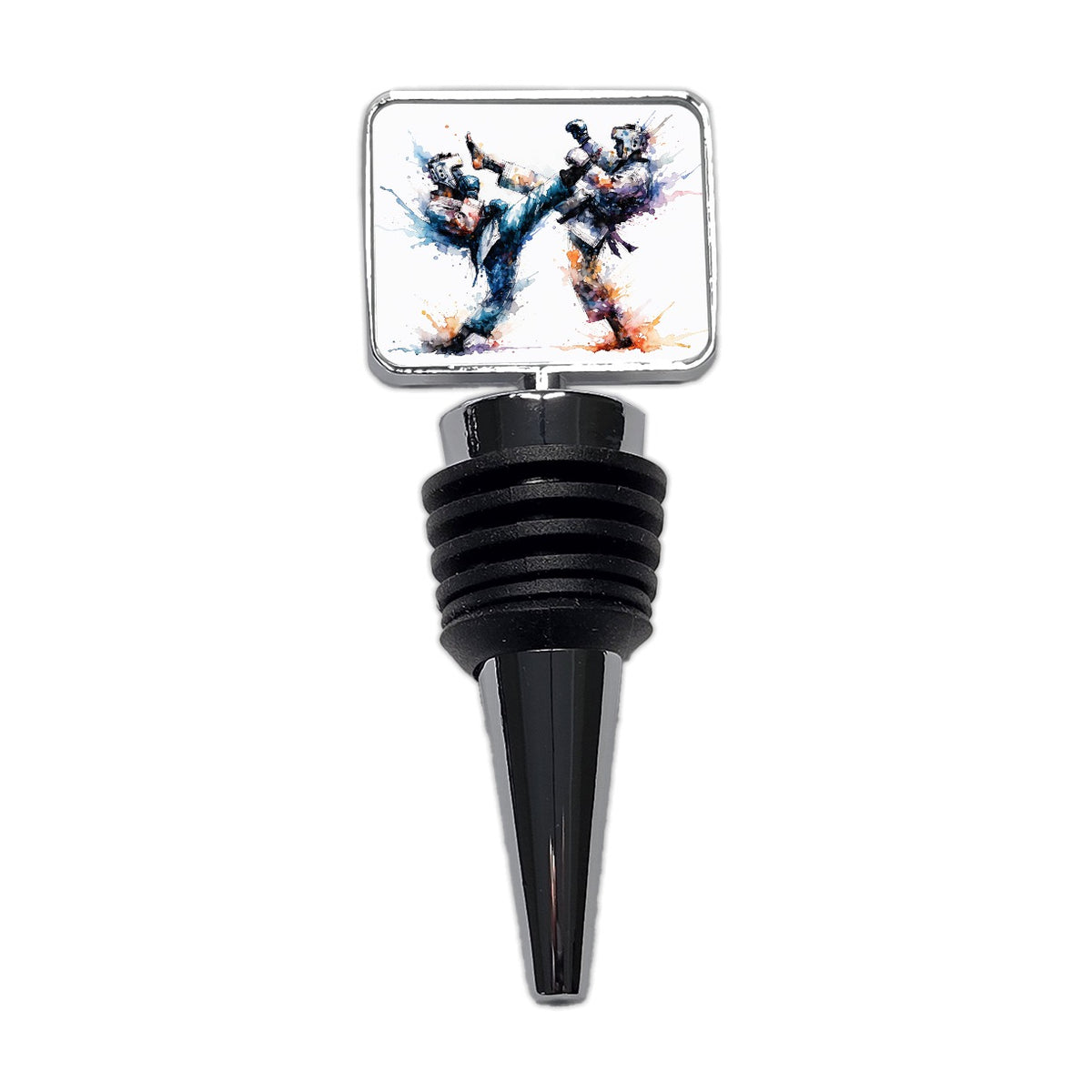 Taekwondo Karate Black Belt Sparring Wine Bottle Stopper