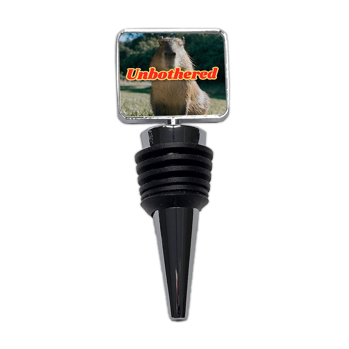 Unbothered Capybara Funny Wine Bottle Stopper