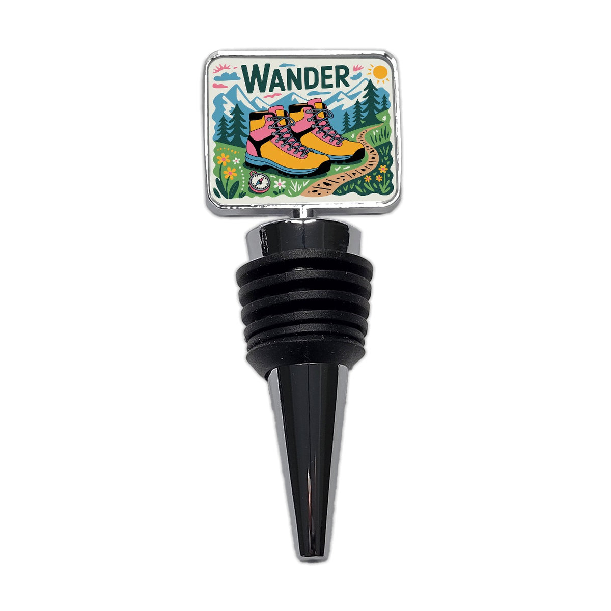 Wander Hiking Boots Hiker Wine Bottle Stopper