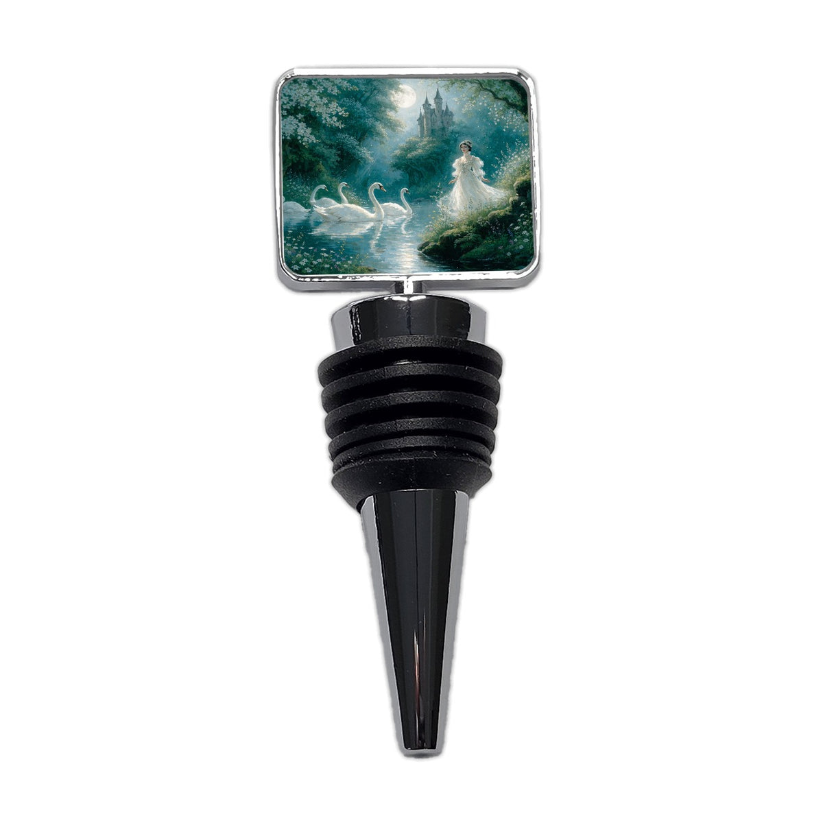 Wild Swans Fairy Tale Wine Bottle Stopper