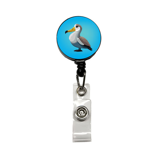 Albatross Bird Retractable ID Key Card Name Tag Badge Holder with Clip