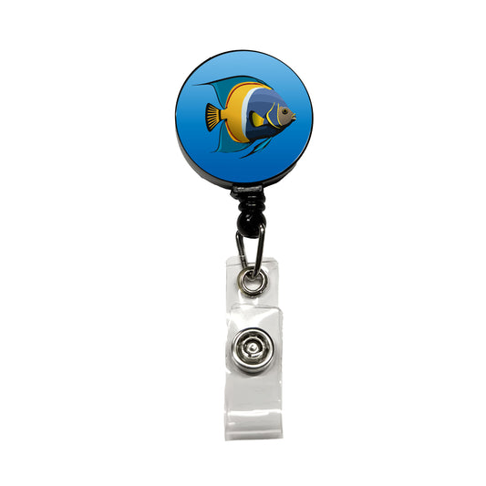 Angelfish Angel Fish Ocean Fresh Water Retractable ID Key Card Name Tag Badge Holder with Clip