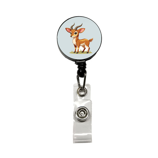 Antelope Cute Retractable ID Key Card Name Tag Badge Holder with Clip