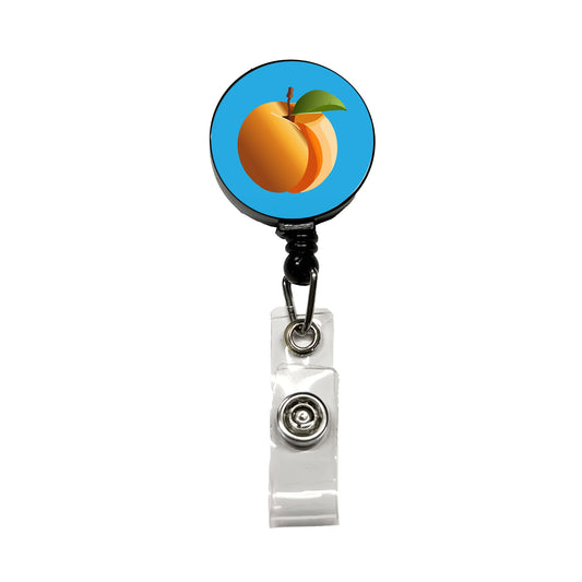 Apricot Fruit Retractable ID Key Card Name Tag Badge Holder with Clip