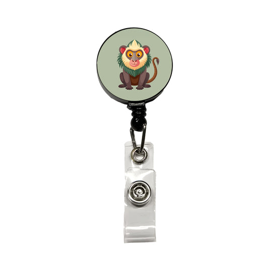 Baboon Cute Retractable ID Key Card Name Tag Badge Holder with Clip