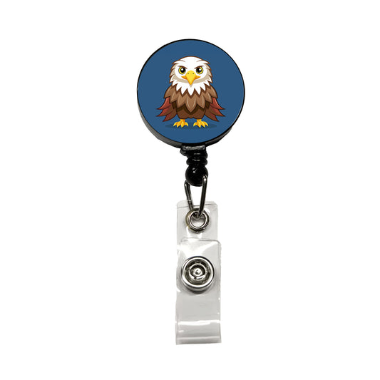 Bald Eagle Bird Cute Retractable ID Key Card Name Tag Badge Holder with Clip