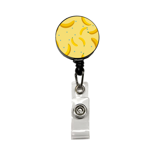 Bananas Oodles Pattern Retractable ID Key Card Name Tag Badge Holder with Clip