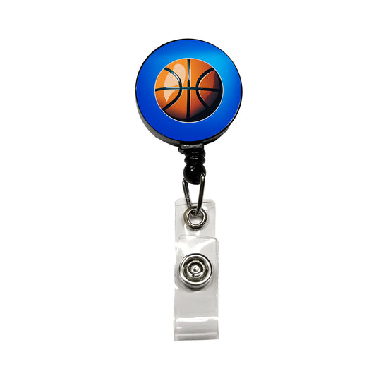 Basketball Sport Retractable ID Key Card Name Tag Badge Holder with Clip
