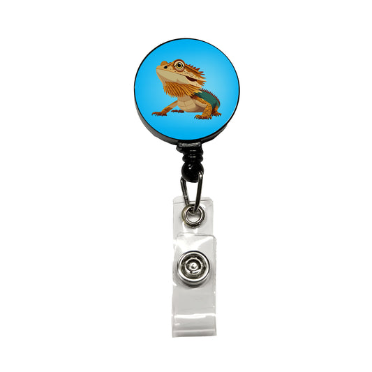 Bearded Dragon Majestic Retractable ID Key Card Name Tag Badge Holder with Clip