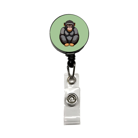 Bonobo Pygmy Chimpanzee Primate Africa Retractable ID Key Card Name Tag Badge Holder with Clip