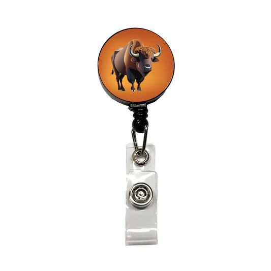 Buffalo Standing Retractable ID Key Card Name Tag Badge Holder with Clip