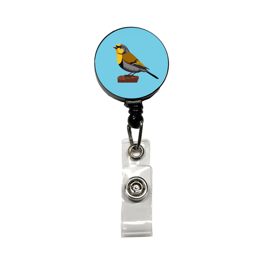 Canary Yellow Bird Retractable ID Key Card Name Tag Badge Holder with Clip